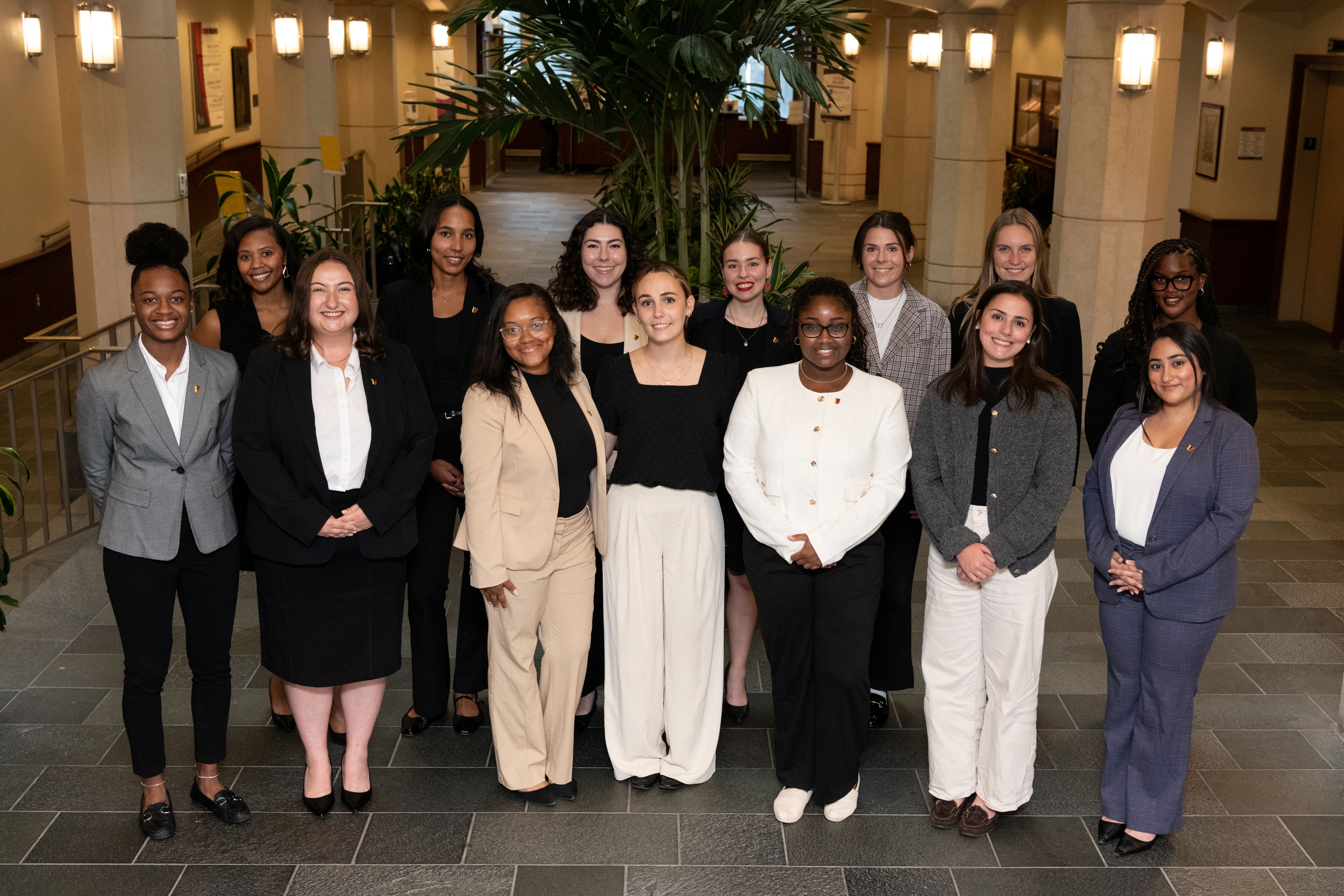 students standing in a line