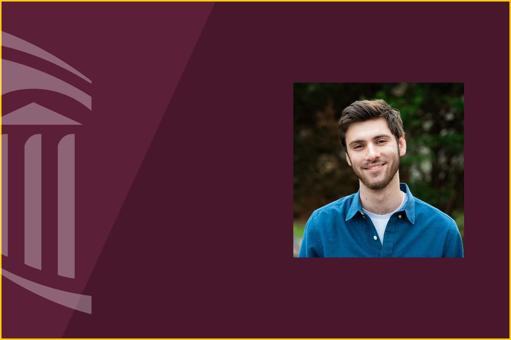 Jacob Toll headshot over generic Maryland Law background